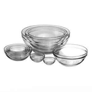 10-Piece Set of Mainstays Glass Mixing Bowls