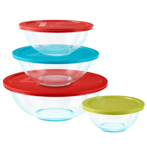 8-Piece Glass Mixing Bowl Set by Pyrex