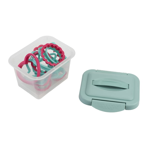 Goodcook 15-Piece Selection Cookie Cutter Set with Storage Field, Blue/Pink